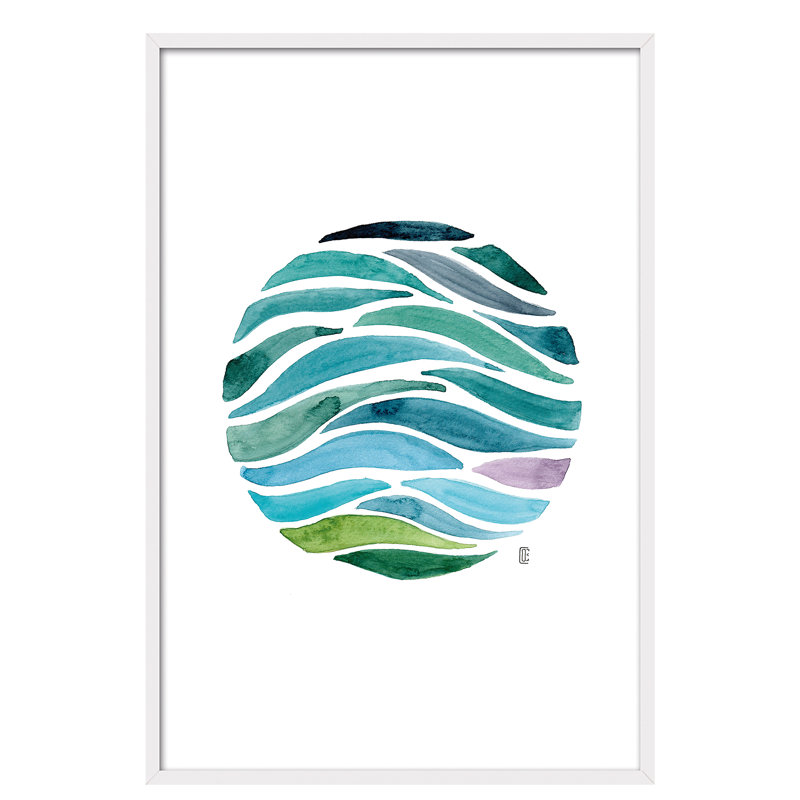 Objects Waves Pattern by César Ortiz Echagüe - Single Picture Frame Painting, 40cm H x 40cm W x 3cm D