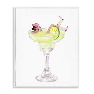 Cow-Girl se prélassant en cocktail, estampe numérique, design par Ziwei Li