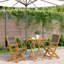 Ensemble de bistro d'extérieur 3 pièces vidaXL en polypropylène et bois massif-1545227669