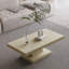 Table basse moderne à pieds croisés de 47 po, conception robuste en forme de X, placage en bois massif, grande table centrale de salon avec amplement d'espace de rangement, chêne délavé-2001551280