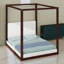 Lit plateforme à baldaquin pour chambre à coucher, tête de lit tapissier-129598494-129598496