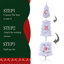Arbre de Noël artificiel blanc 7,5 pi avec base en métal pliable