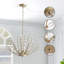 Lustre en cristal argent brossé 23,5 po Dalia
