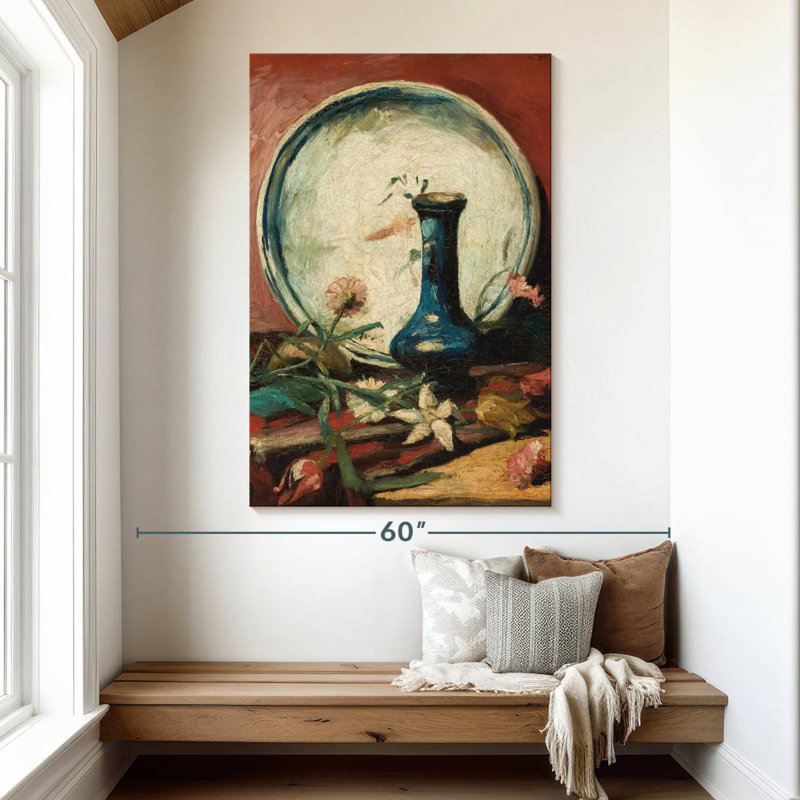 Vase et fleurs Harnek, H 51 po x l 34 po
