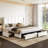 Upholstered Platform Bed Frame With 4 Storage Drawers And Wingback Headboard, No Box Spring Required, Easy Assembly-713114738-717651168