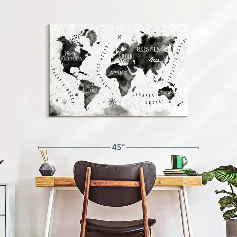 Aliaz Map, 26" H x 39" W