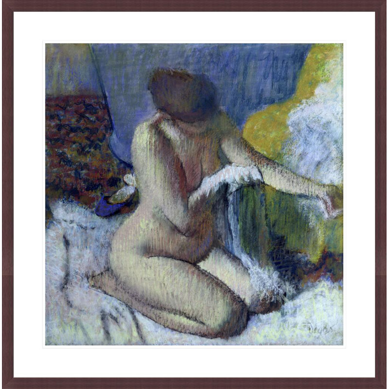 «After the Bath» par Edgar Degas, impression giclée sur cadre, H 33,87 po x l 33,5 po