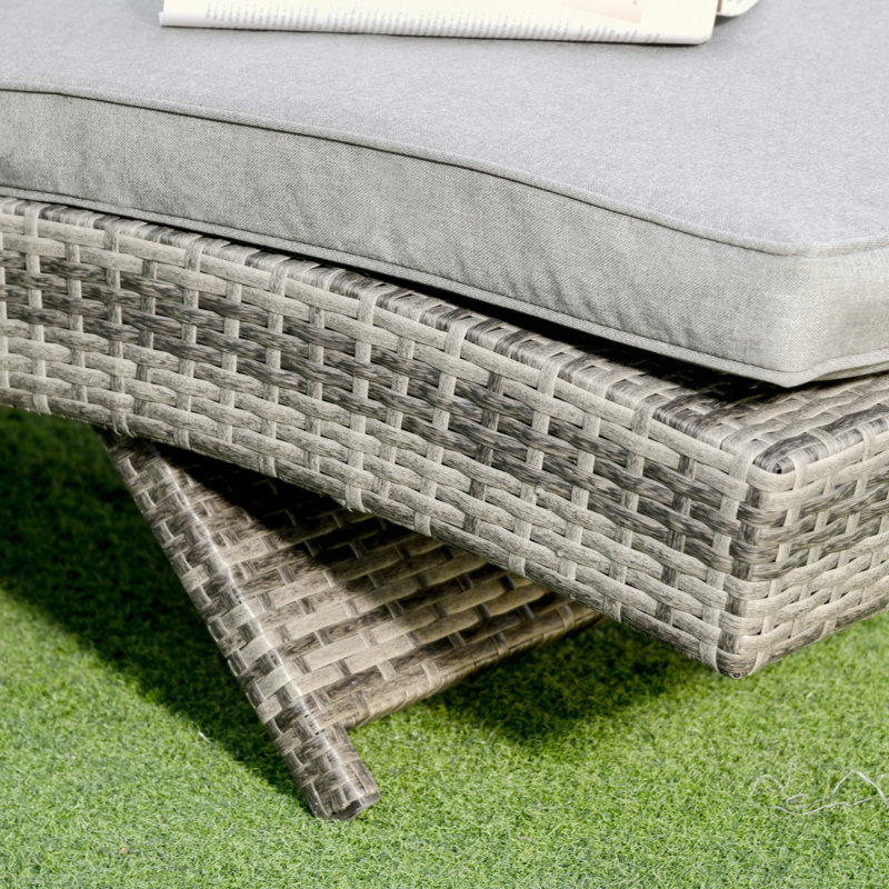 Outdoor Chaise Lounge, Gray