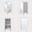 16'' Small White Freestanding Bathroom Vanity With Two Drawers