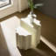 Ensemble de table d'appoint 2 pièces, table basse en fibre de verre Wavy Edges