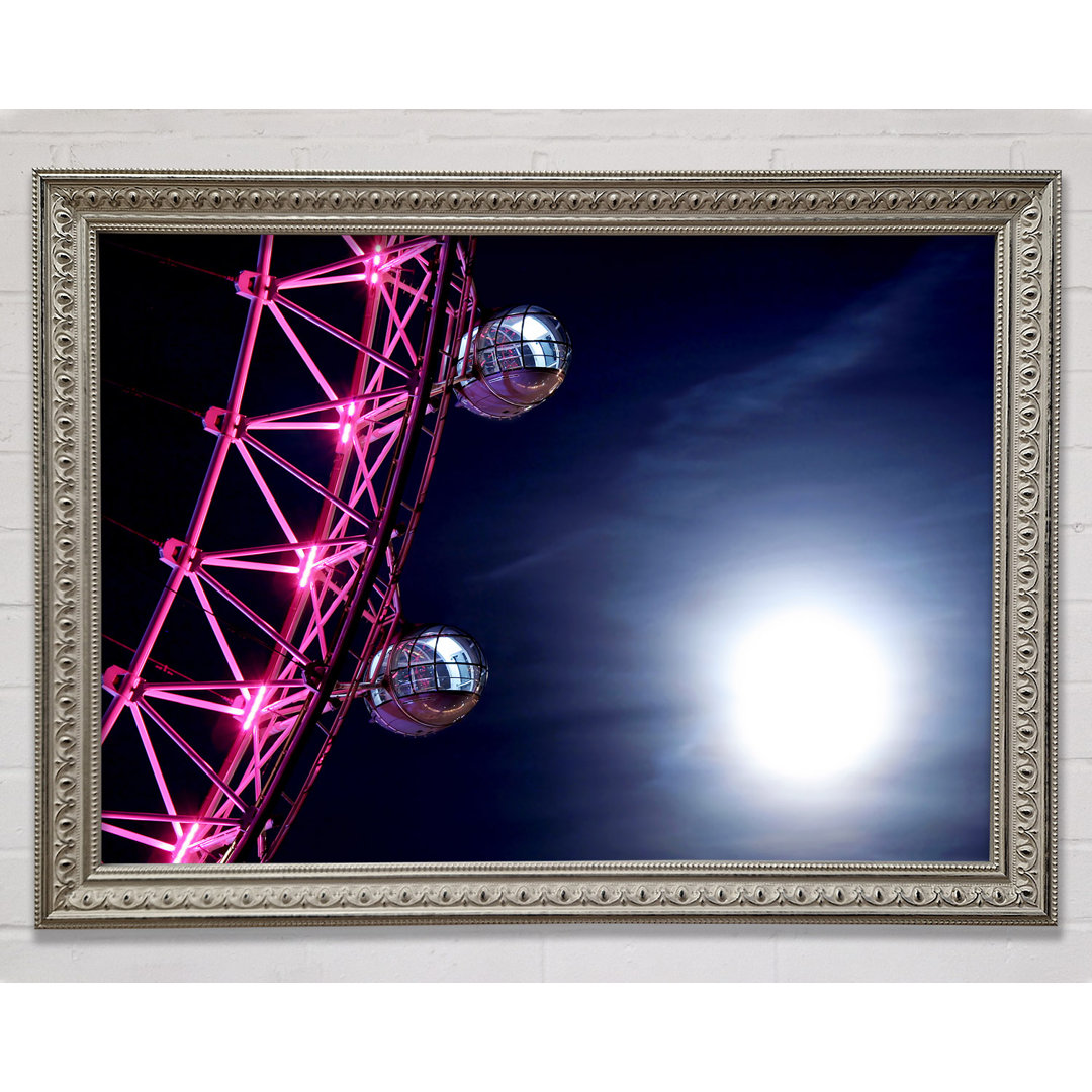 London Eye Pods in the Moonlight - Bilderrahmen Kunstdrucke