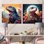 Salamander Reptile Portrait I - Reptile / Amphibian, lot de 2 impressions carrées