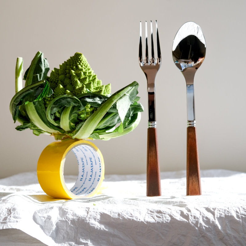 Nature 2 - Piece Flatware Set, Light Press Wood