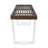 Dining Bench, Acacia Wood with Iron Legs, Modern, Contemporary, Dark Brown and White, Wash-128391098