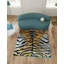 Tapis brun clair en polyester tissé à la machine Aanya-610194749
