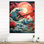 Horloge murale Dramatic Ocean Waves IV