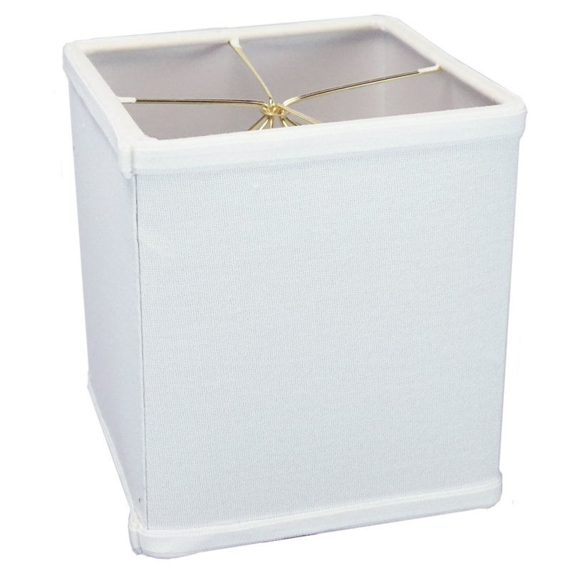 7'' H Linen Rectangle Lamp Shade, White
