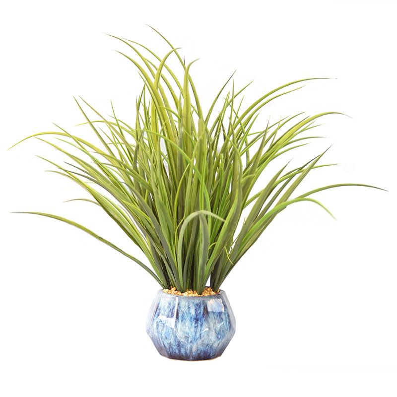 17'' Faux Succulent Plant in Ceramic Vase