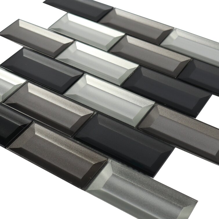 Erachidia Beveled Glass Brick Joint Tile
