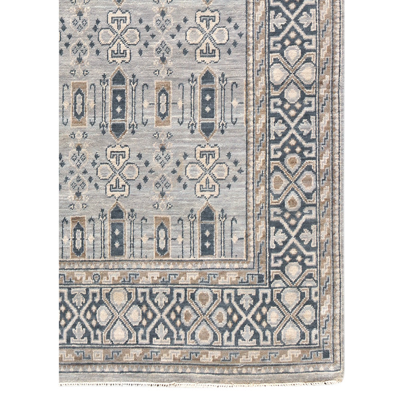 Blu Blue Hand-Knotted Accent Rug 2'X3', Rectangle 10' x 14'