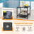  3 Piece Patio Furniture Set Outdoor Wicker Chair & Table Set w/ Seat Cushions Black-1385469305