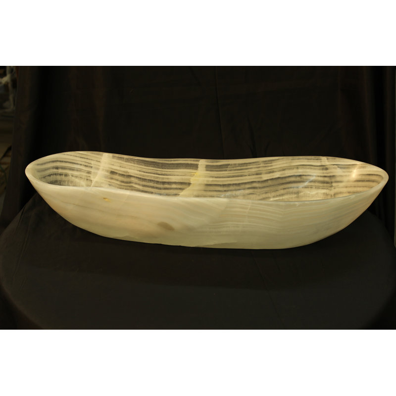 White Celes Onyx Centerpiece