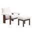 Chaise d'appoint de style Mid-Century avec fauteuil doux pour le salon, la chambre à coucher, le bureau, la base rembourrée en éponge et la chambre à coucher