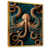 Toile avec cadre flottant or