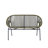 NUSA OUTDOOR PATIO FAUX WICKER METAL 3PCS CHAT SET, 2PCS CLUB CHAIRS AND 1PC LOVESEAT-1411851519