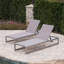 Ensemble de 2 chaises longues d'extérieur avec structure réglable en aluminium et siège en filet de textilène gris