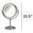 8.5" Lighted Tabletop Magnified Makeup Mirror, Plug In-93601623