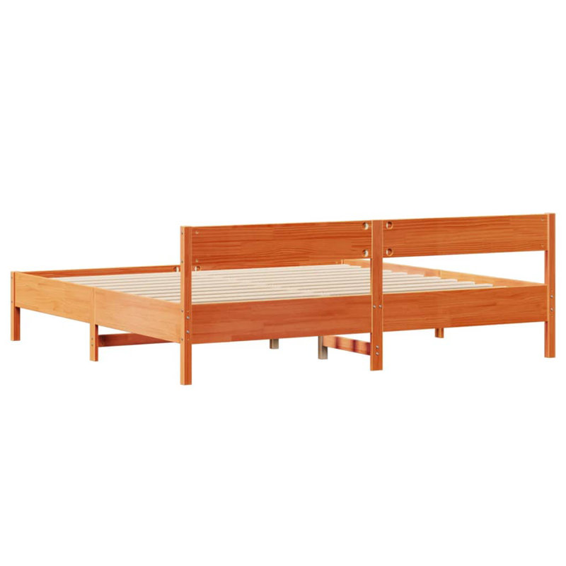 Storage Bed, Wax Brown, European Kingsize (160 x 200 cm)
