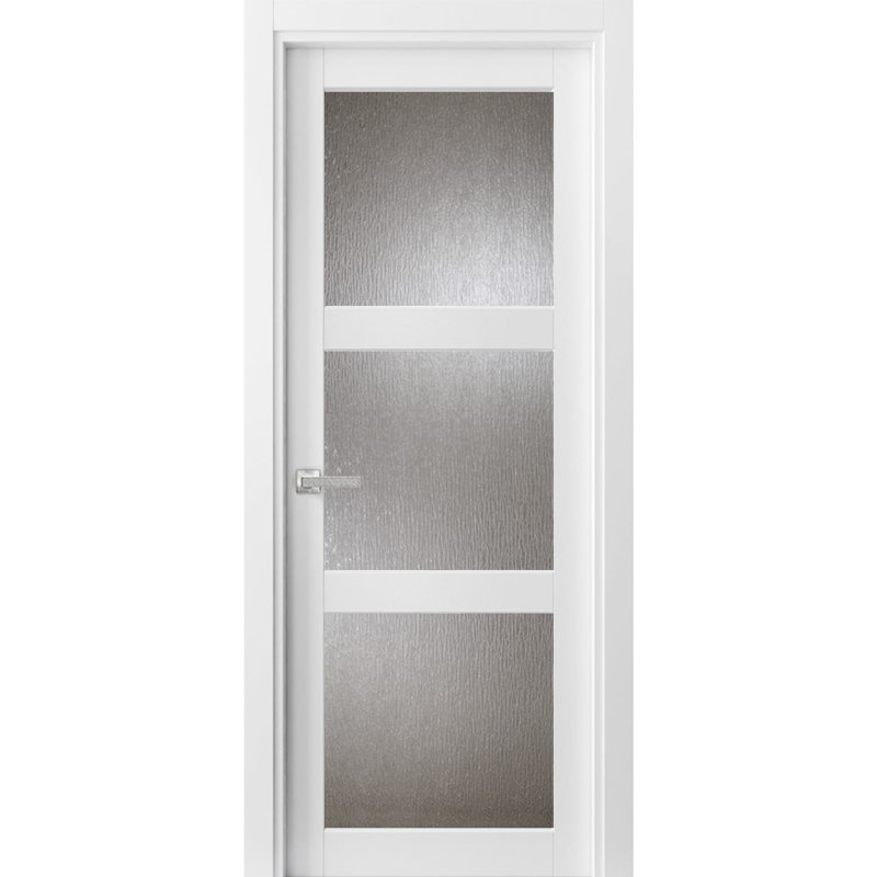 Porte standard en verre massif Lucia, 28 po x 80 po