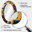 Slessor multicolore géométrique orange formes IV - miroir géométrique unique, grand miroir mural moderne, art imprimé en métal-2025667244-2025667241