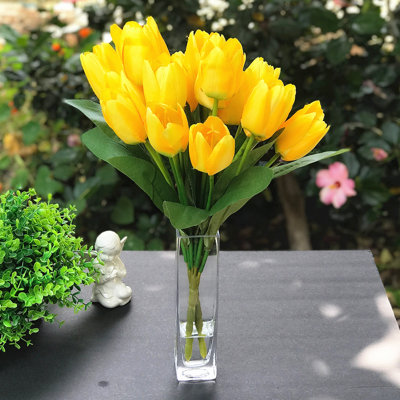 Silk Tulip Arrangement in Vase