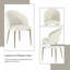 Ensemble de 2 chaises d'appoint en tissu blanc Cora