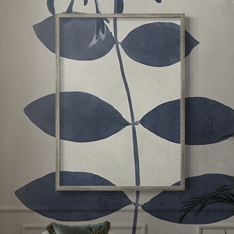 «Marine Pressed Flowers», reproduction encadrée en bois massif, H 11 po x l 9 po