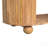 Solid Wood Soba Ball Coffee Table, Open Storage, Light Brown, Table
