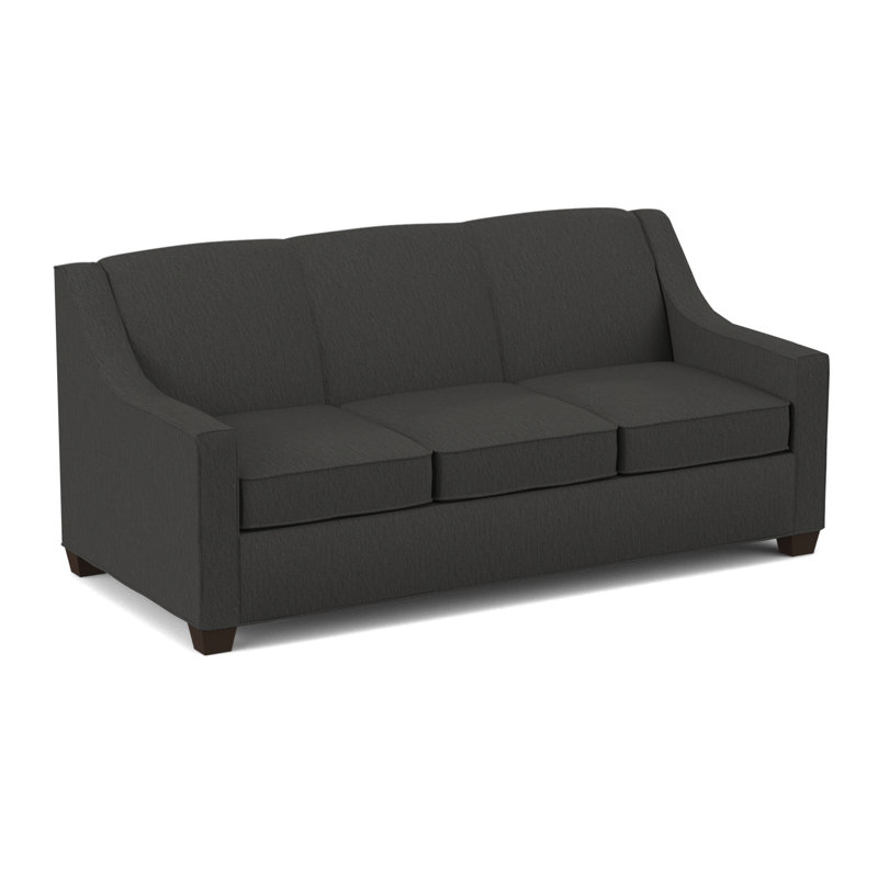 Phillips Square Arm Sofa with Reversible Cushions, Cardigan Coal, 34.5" H x 76" W x 36" D, Cafelle