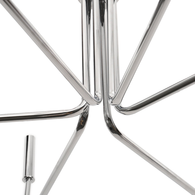 Lustre style industriel 6 lumières, Chrome