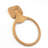 Cleaburn Natural Solid Teak Wood Wall Mount Towel Ring