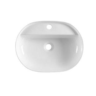19.7" x 15'' Bathroom Sink Oval Counter Top Basin With Overflow