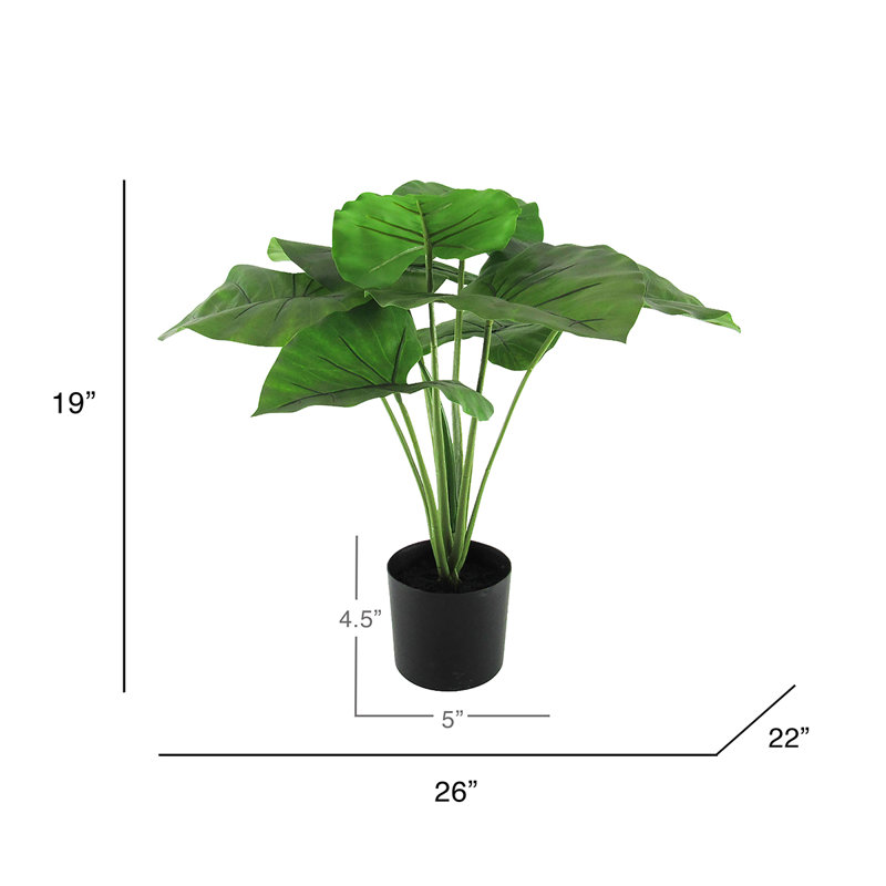 19" Artificial Split Leaf Philodendron Monstera Plant in Pot