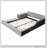 Upholstered Low Standard Bed with Bedside Desk and Round Stool, Mother & Child Bed-108053341-97691212