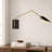 1-Light Black&Gold Swing Arm