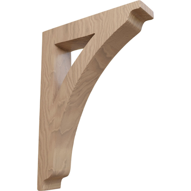 1 3/4"W x 7 1/2"D x 10 1/2"H Medium Thorton Wood Bracket, Mahogany, Mahogany, 10.5" H x 1.75" W x 7.5" D