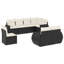 Ensemble de canapé de jardin en rotin PE noir 8 pièces Vidaxl