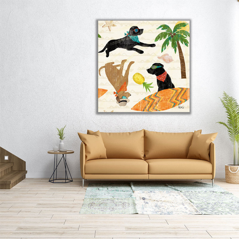 Good Vibes Pattern IB - Canvas Print Wall Art, 24" H x 24" W