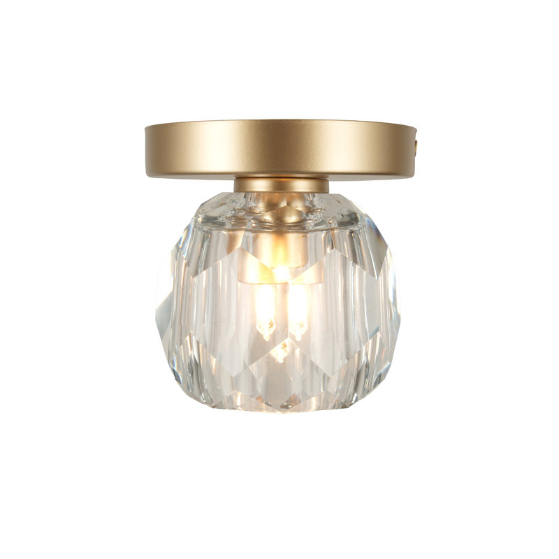 Plafonnier encastré 1 lumière Chateau, Or