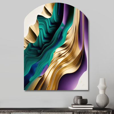 Brynner - Abstract Arch Shape Assymterical Metal Wall Sculpture